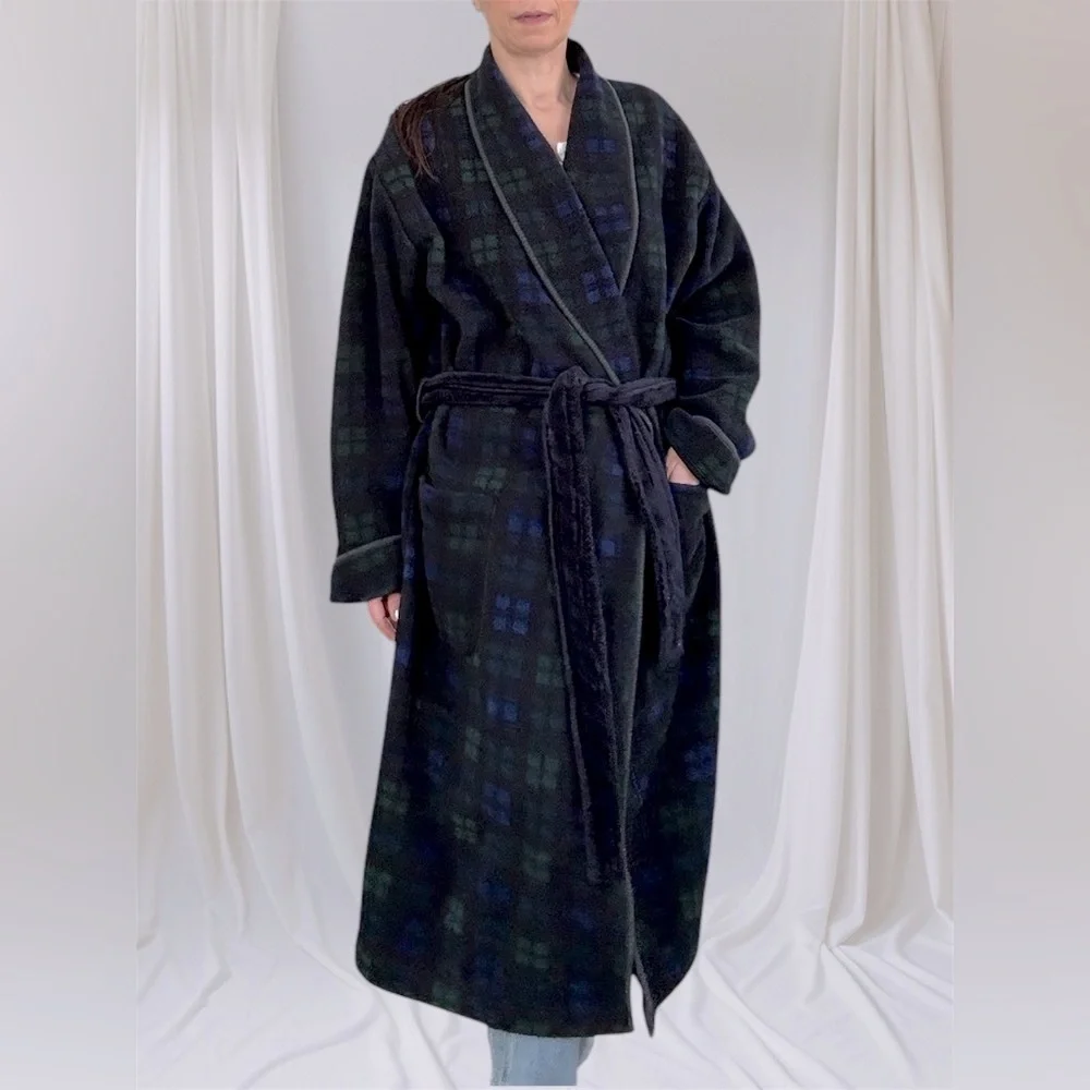 J. Crew Vintage Fleece Scotch Plaid Robe
